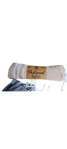 DAFNI BIG PAZAR Modèle 703 Serviette turque Peshtemal en tissu éponge tissé 100% coton, 75x170cm, 180g, légère et à séchage rapide - Product Image 3