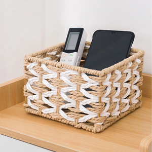 Dệt Tay Tự Nhiên Đa Chức Năng Hiện Đại Giấy Lưu Trữ Giỏ Cho Snack Phòng Ngủ Kệ Tổ Chức Từ Việt Nam - Product Image 2