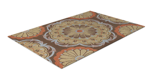 พรมปูพื้นสไตล์อินเดียย้อนยุคขนาดใหญ่พรมไนลอนพิมพ์ลายกันลื่นสำหรับห้องนั่งเล่นสวดมนต์ - Product Image 4