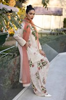 Nouveau design élégant de style actrice de série télévisée, en soie Georgette à imprimé floral fantaisie, style Lahor, broderie à la main, non cousu, pour soirée