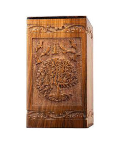 Urnes funéraires en bois faites à la main de style américain, modernes, pour adultes (hommes et femmes), décoratives, marron, 220 pouces cubes, vente en gros - Product Image 3