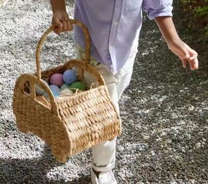 Panier de rangement de Pâques en jacinthe d'eau naturellement unique Conception fonctionnelle flexible Origine du Vietnam Extrêmement polyvalent - Product Image 5