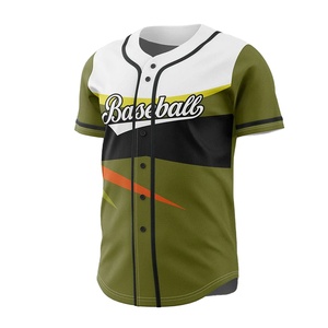 Camiseta de Béisbol Personalizada con Botones, Colores Personalizados de Alta Calidad, Tallas Grandes, Transpirable, de Secado Rápido, Unisex, para Equipos - Product Image 1