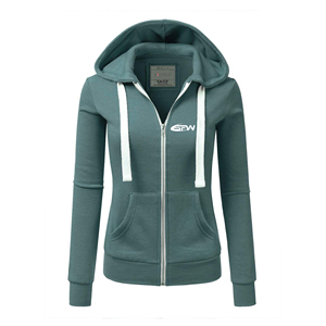 Sweat-shirts d'hiver unis pour femmes, en coton, coupe oversize, style streetwear, vestes zippées en polaire, personnalisables, décontractés, vente en gros - Product Image 1