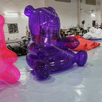 Fauteuil gonflable transparent en forme d'ours, canapé pneumatique en PVC pour chambre d'enfant, décoration intérieure, mobilier de fête, siège lounge intérieur