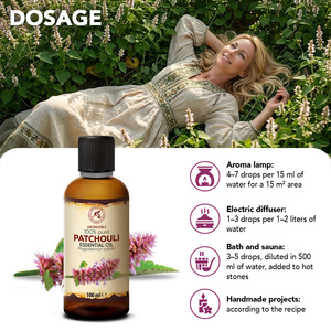 Aromatika Aceite Esencial de Pachulí 100% Puro 100ml Aromaterapia Natural Piel Seca Aroma Dulce Destilado al Vapor - Product Image 4