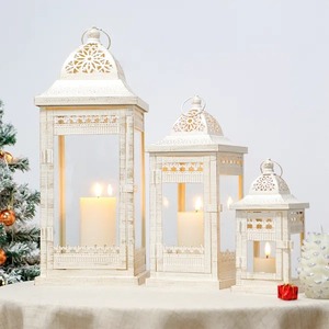 Lanterne de tombe en aluminium avec motif de feuilles Couleurs personnalisées Intérieur et extérieur Décoration de maison et de jardin Design classique éclair - Product Image 5