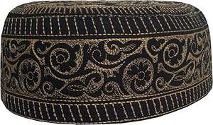 Kufi – casquette de crâne unisexe pour homme et femme, chapeau de créateur solide avec broderie à la main - Product Image 2