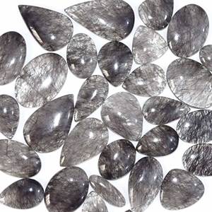 ที่ขายดีที่สุดคุณภาพสูง 100% ธรรมชาติสีดํา Rutile ควอตซ์จักระ Healing ร่วงลงอัญมณีผสมรูปร่างอัญมณีหลวมสําหรับเครื่องประดับ - Product Image 3