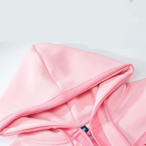 Sudadera con capucha y cremallera completa para hombre, personalizada, de alta calidad, con forro polar de 300 g, transpirable, para invierno, con estampado digital, teñido liso, mezcla de algodón - Product Image 3