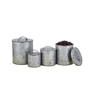 Ensemble de bocaux en métal/4 boîtes métalliques de qualité supérieure les plus vendues boîte de rangement de créateur classique articles de restaurant articles de comptoir pour hôtels - Product Image 1