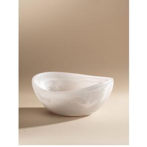 Bol à salade moderne en acrylique Mustique, design marbré, écologique, bol à fruits pour mariage avec serveur à salade, caractéristique jetable, articles ménagers - Product Image 4