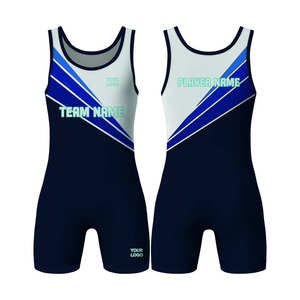 Sublimé de haute qualité pas cher en gros haltérophilie costume lutte Singlet hommes lutte Singlet - Product Image 4