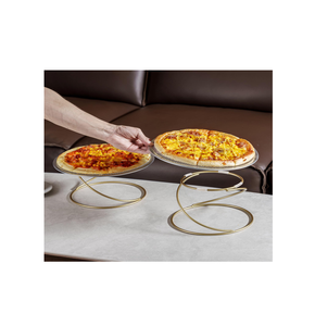 ถาดอบพิซซ่าโลหะพร้อมราวตั้ง2ชิ้นแม่พิมพ์อบพิซซ่าพร้อมชั้นวาง - Product Image 1