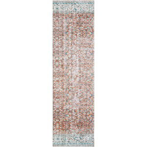 Vintage Large Area Pae-1023 Wool Rug <b>Red</b> Orange Hand Knotted Classic Floral Pattern for Home Hallway Use Recycled for Teens - Product Image 1