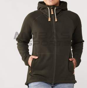 เสื้อสเวตเตอร์สวมหัวมีฮู้ดสีชมพูสำหรับผู้หญิงเสื้อฮู้ดผ้าฟลีซทรงโอเวอร์ไซส์ผ้าคอตตอนเปล่า - Product Image 2