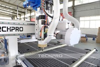 Máquina de Tallado de Madera con Alimentación y Carga Automática, Router CNC de 4*8 pies con ATC para Muebles