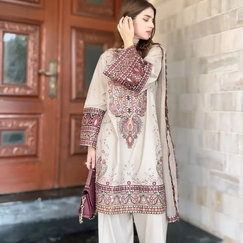 pakistani cotton dress for women Women's Traditional Sari Shawl silk *ChikenKari Embroidered Front Select Pant Size:30 maxi skirt Formal Dress Purple Long