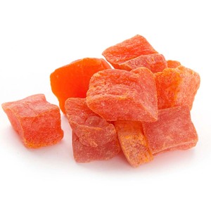 Hueso seco de papayas suaves con 100% trozos de papaya secos puros frescos Ensaladas de papaya en cubitos Mezcla de 100% frutas frescas - Product Image 3