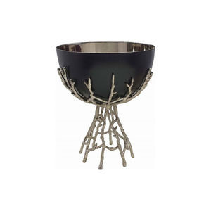 Cuenco de mesa de latón dorado único, acento decorativo artesanal para comedor, sala de estar, exhibición de mesa, decoración Interior - Product Image 1