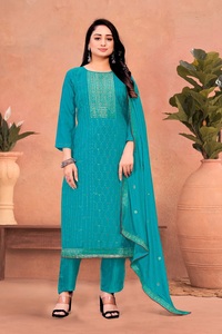 Collection prête à l'emploi de Kurtis en jacquard de diamants Swarovski et de soie pure pour femmes, vêtements indiens et pakistanais - Product Image 2