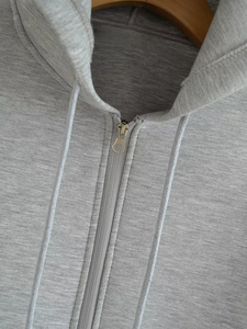 Veste cardigan décontractée pour femme en molleton respirant à capuche, 100 % coton, style urbain ample, collection automne-hiver-été 2025 - Product Image 4