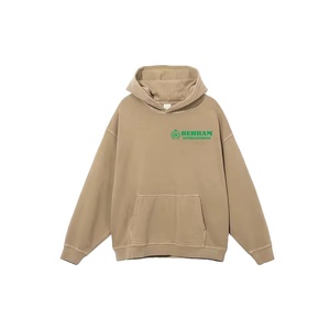 Vente en gros de sweats à capuche personnalisés en molleton uni/éponge française 100% coton, coupe classique, avec logo sur le devant, vêtements - Product Image 5
