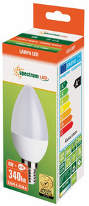 Lampada a LED E14 6W 3000K 480Lm 160 37x103mm. (Spectrum WOJ13026) - Product Image 1