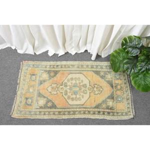 Tapis Vintage en Laine Turque de 17X32 pieds, Patchwork Beige et Bleu, Armure Plate, Support en Latex pour Décorations de Salon - Product Image 1