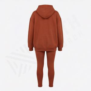 Ensemble de survêtement d'hiver imprimé respirant pour femmes, taille XXL, logo personnalisé, vente en gros, pantalon de survêtement en polaire, style adulte, jogging, gym - Product Image 2