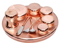 Bol en laiton personnalisé pour servir au prix de gros ensemble de bols en laiton de conception classique assiette plaquée de cuivre plat king international