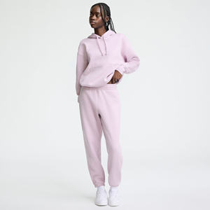 กางเกงวอร์มผ้าฝ้ายฟลีซคุณภาพพรีเมียม น้ำหนักเบา สำหรับผู้หญิง แบบ OEM สวมใส่สบายๆ สำหรับฤดูหนาว ลายเรียบ ระบายอากาศได้ดี แห้งเร็ว - Product Image 5