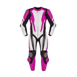 Combinaison de moto unisexe en cuir sur mesure, 1 pièce, avec protections CE, en cuir de vachette, pour la course, avec sliders de genou, haute qualité - Product Image 4