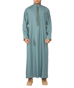 เสื้อผ้ามุสลิมมุสลิมแขนยาวสไตล์อาหรับสำหรับผู้ชายขายดี - Product Image 1