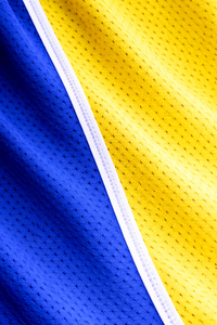 Ensemble Maillot et Short de Basketball Personnalisé Jaune et Bleu – Nom et Numéro d'Équipe – Uniforme Respirant en Maille à Séchage Rapide Sublimé - Product Image 6