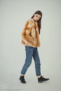 Manteau en duvet de canard pour femme en fourrure de renard véritable, respirant, color block, décontracté, grande taille, haute qualité - Product Image 3