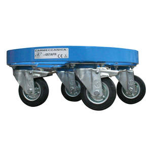 Base de chariot à double frein de stationnement pour 400 tambours, roue pivotante en polyuréthane, fer, nylon, acier, caoutchouc, matériaux TPR, état d'occasion - Product Image 2