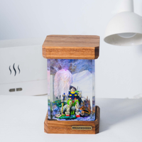 Lampe en époxy personnalisée, lampe en résine époxy, lampe en résine époxy personnalisée, lampe en bois et résine, veilleuse personnalisée, cadeau fait main, Halloween