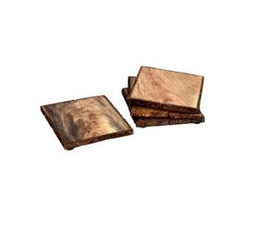 แผ่นรองแก้วไม้ดีไซน์หรูหรา - แผ่นรองแก้วทรงสี่เหลี่ยม ทนทาน เป็นมิตรกับสิ่งแวดล้อม พร้อมโลโก้สั่งทำ ไม้ธรรมชาติ สำหรับใช้ในบ้าน โรงแรม ร้านอาหาร - Product Image 5