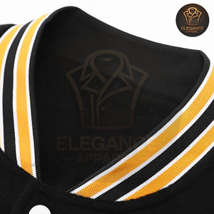 Venta al por mayor de alta calidad de contraste de color de letras impresas mejor proveedor cómodo al aire libre de invierno Universidad de béisbol Varsity lienzo - Product Image 3