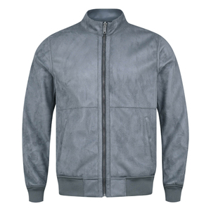 Chaqueta bomber reversible lisa gris de alta calidad 100% personalizable al por mayor con cremallera y cuello de diseño de invierno bordados - Product Image 2