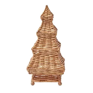 Wholesale Handmade Rustic Rattan Christmas Tree Rattan Christmas <b>Ornament</b> for Decoration From Vietnam - Product Image 1