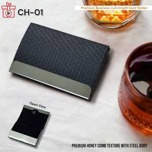 Porte-cartes en acier inoxydable protégé RFID noir de qualité supérieure Étui sécurisé élégant et durable avec un design compact et élégant pour un transport facile - Product Image 2
