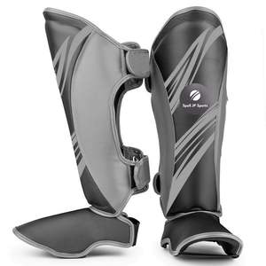 Protector de Piernas de Cuero Vacuno Profesional OEM ODM para Boxeo, Muay Thai, Entrenamiento - Product Image 2