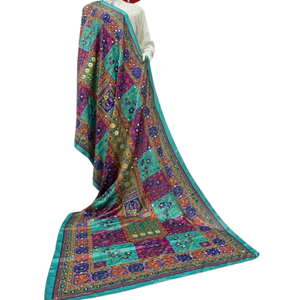 Beaux vêtements ethniques brodés à la main châles indiens Dupatta 2024 vêtements de mode multicolores Dupatta pour costume Salwar Kameez - Product Image 5