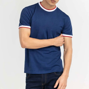 2024 élégant hommes plaine coton T-Shirts col rond respirant grande taille T-Shirts confortable étiré conception - Product Image 5