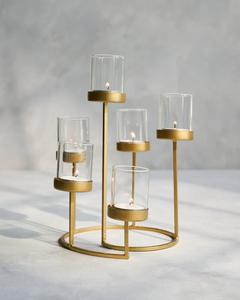 Jarra de vela única de hormigón Soporte de vela multibrazo Portavelas de altura ajustable - Product Image 5