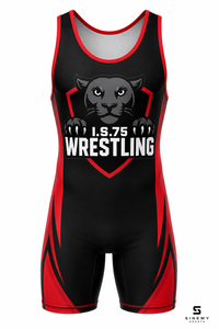 SINGLET DE LUCHA SINEWY SPORTS para Hombre, Sublimado Personalizado, Diseño Pantera Negra y Roja, Elástico, Protección UV Frontal, Secado Rápido - Product Image 5