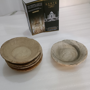 Rustic Handmade Stone Bowl Carved Natural Stone Dough Bowl Decorative <b>Dish</b> Vintage Style Wholesale Export Global Supply - Product Image 1