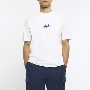 เสื้อยืดวินเทจไซส์ใหญ่พิเศษสำหรับผู้ชายผ้าฝ้ายพิมพ์ลายพัฟน้ำหนักมาก260กรัม - Product Image 2